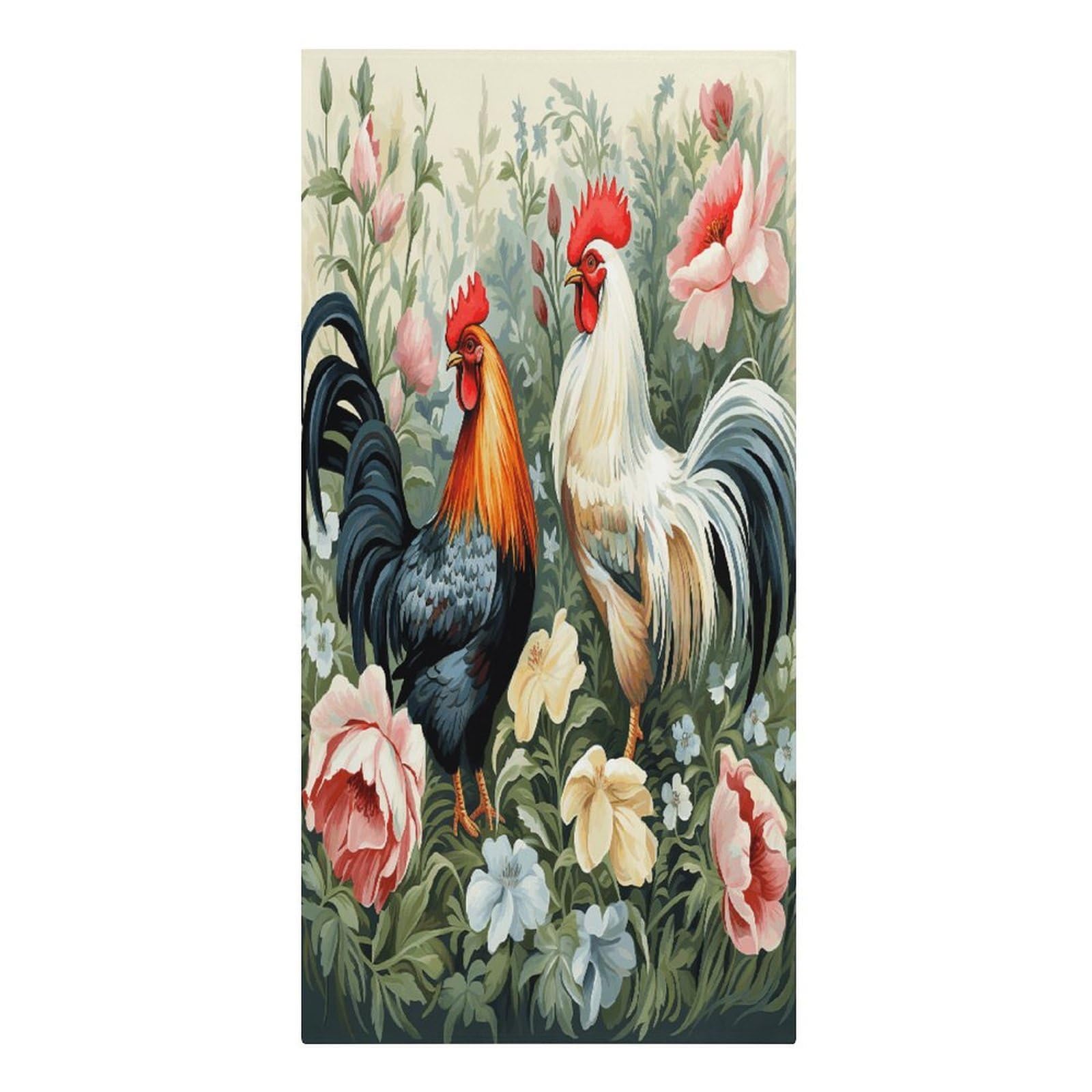VstaDank Rooster Beach Towel Microfiber Oversized Beach Blanket Super Absorbent Soft Pool Bath Towel Sand Free Quick Dry Travel Towels Gifts for Yoga Sports Adults 30" X 61"