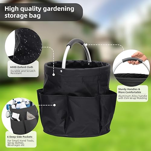 Miniatura 2 de Bolsa de almacenamiento de jardinería, bolsa de herramientas de jardín, bolsa de almacenamiento multifuncional para organizador de picnic al aire
