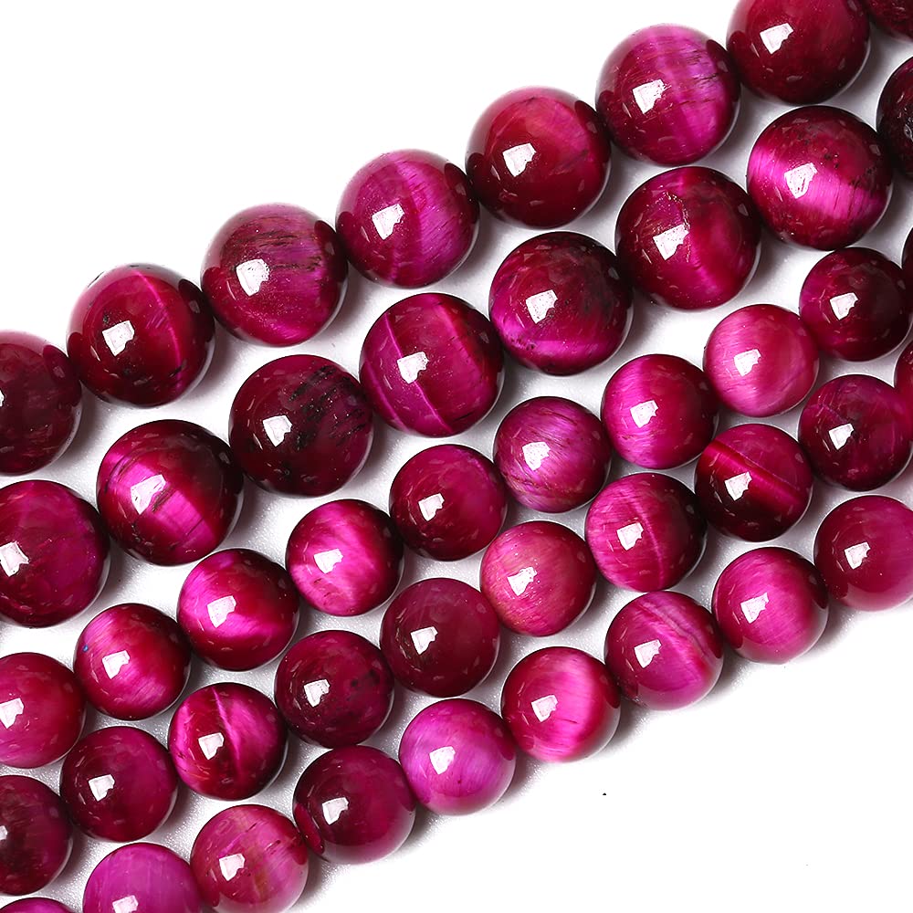 120 perline sfuse rotonde sfuse in pietra naturale sfuse da 6 mm di colore rosso rosa occhio di tigre perline per la creazione di gioielli fai da te bracciali, collane, orecchini, 2 fili 81,3 cm