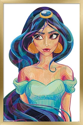 Trends International Disney Princess - PĂłster de pared estilizado de Jasmine, 22.375 x 34 pulgadas, versiĂłn enmarcada en oro Trends International Disney Princess - PĂłster de pared estilizado de Jasmine, 22.375 x 34 pulgadas, versiĂłn enmarcada en oro