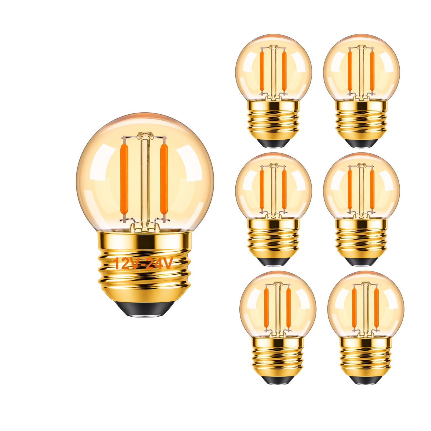 LDCHIUEN 12 Volt Low Voltage LED Light Bulbs - Soft Warm 2200K 1W