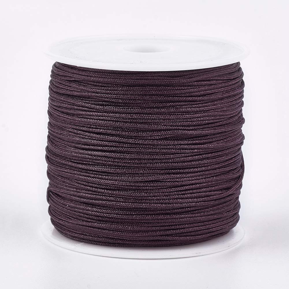 Cheriswelry 0.8mm Nylon Beading String Knotting Cord Chinese Knotting Cord Nylon Thread Beading Cord for DIY Jewelry Bracelets Craft Making,Coconut Brown