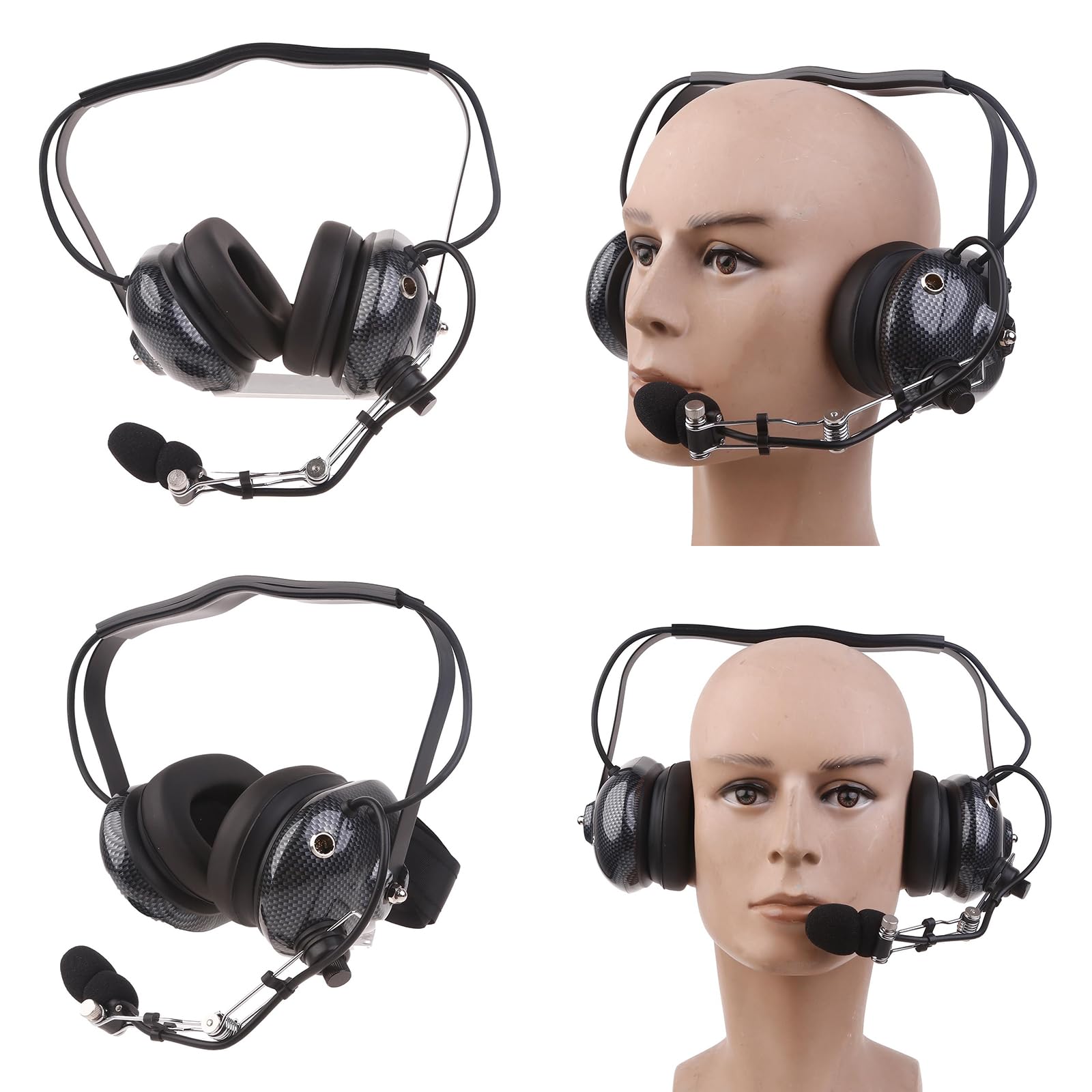 Way Radio - Auriculares con cancelación dinámica de ruido, cable en espiral de 2 pines a 5 pines, control de volumen, radios de dos vías, radios digitales para exteriores para niños