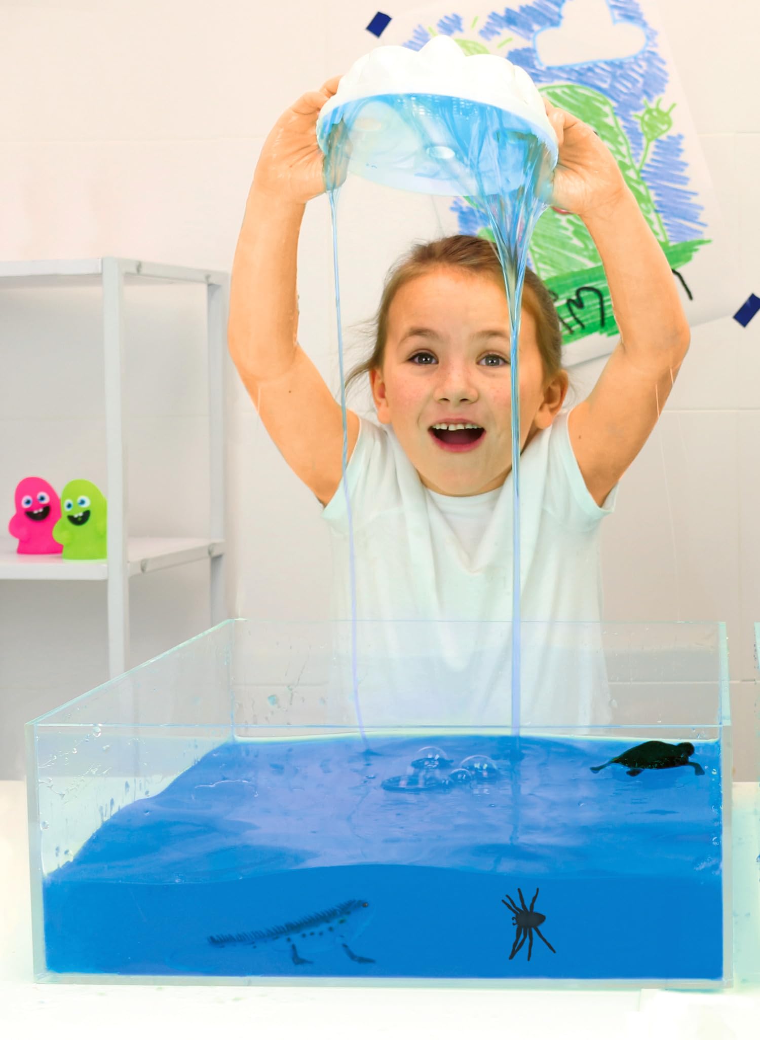 Glibbi Color Change Slime, proszek zamienia wodę w niebieski śluz, po rozpuszczeniu zmiana koloru (fioletowa), 150 g, od 3 lat