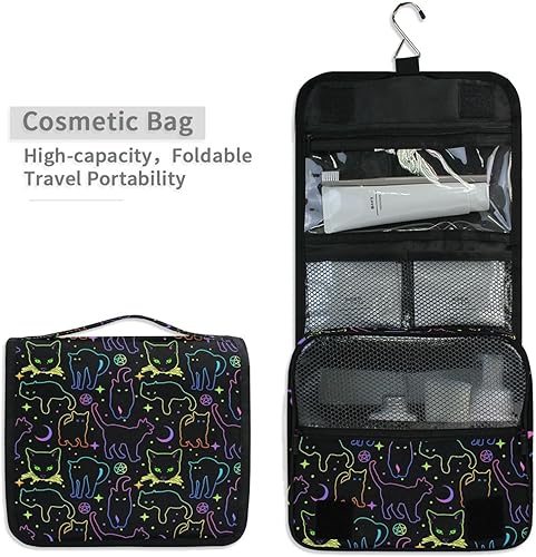 Miniatura 4 de Neceser colgante con diseño de mariposa y calavera, bolsa de viaje para artículos de aseo personal, organizador de artículos de tocador portátil