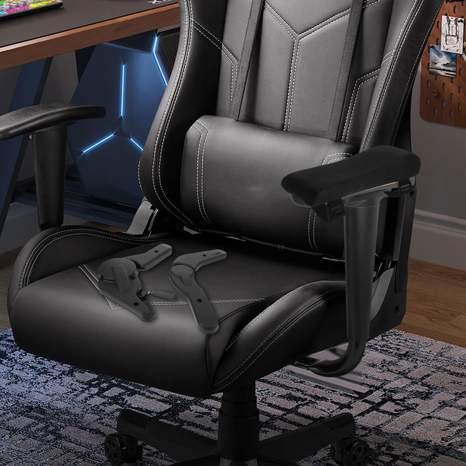Zerodeko Ajustador de Ángulo Metálico para Silla Gaming Regulador Reclinable Multiángulo Compatible Sillas de Oficina Accesorio Silencioso y Duradero para Repuesto de Mecanismo de