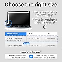 Vista 6 de VINTEZ Protector de pantalla de luz azul para monitor de computadora y portátil de 14 pulgadas, película de bloqueo de luz azul anti-UV para PC
