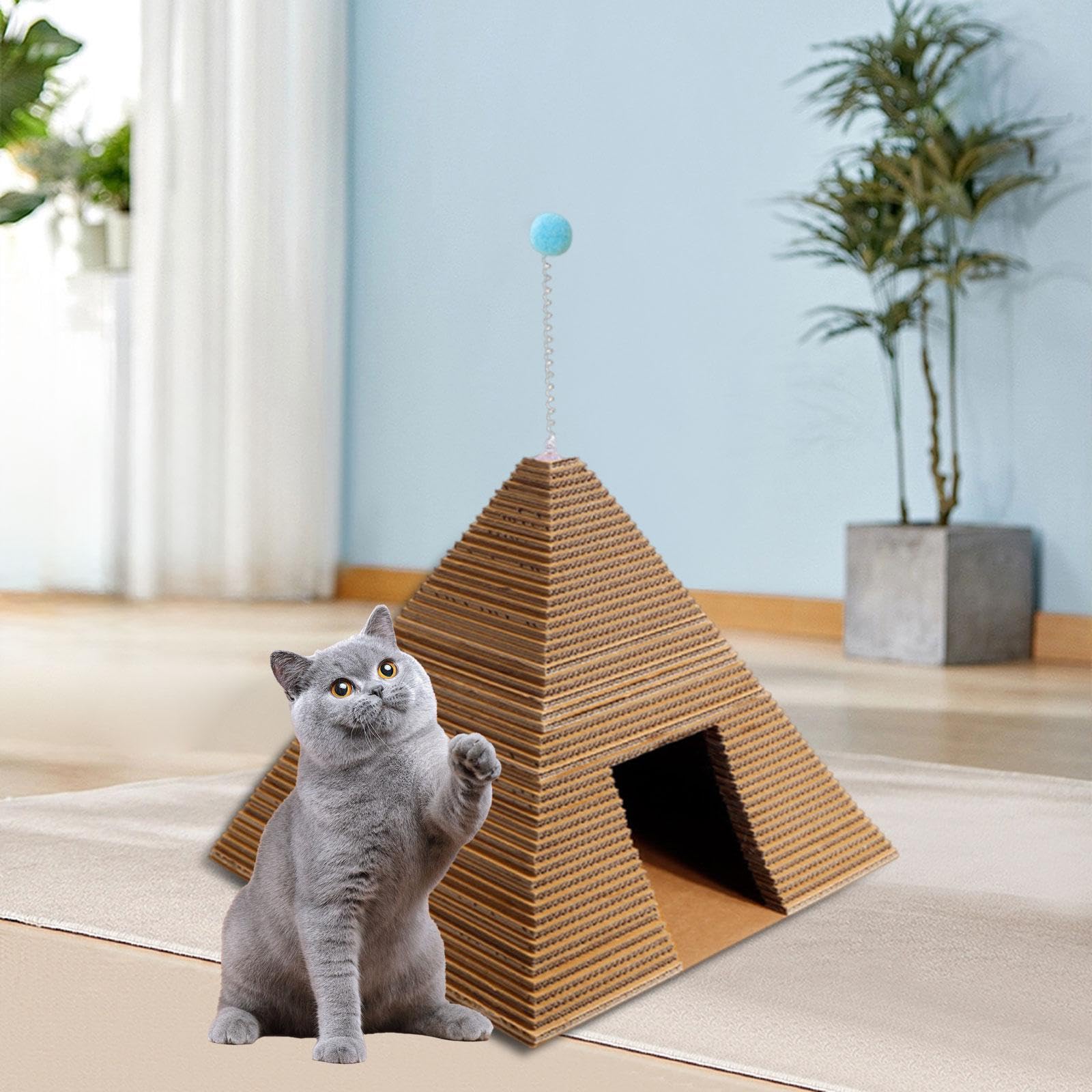 Tiragraffi Per Gatti Piramide Cartone Proteggi Divano
