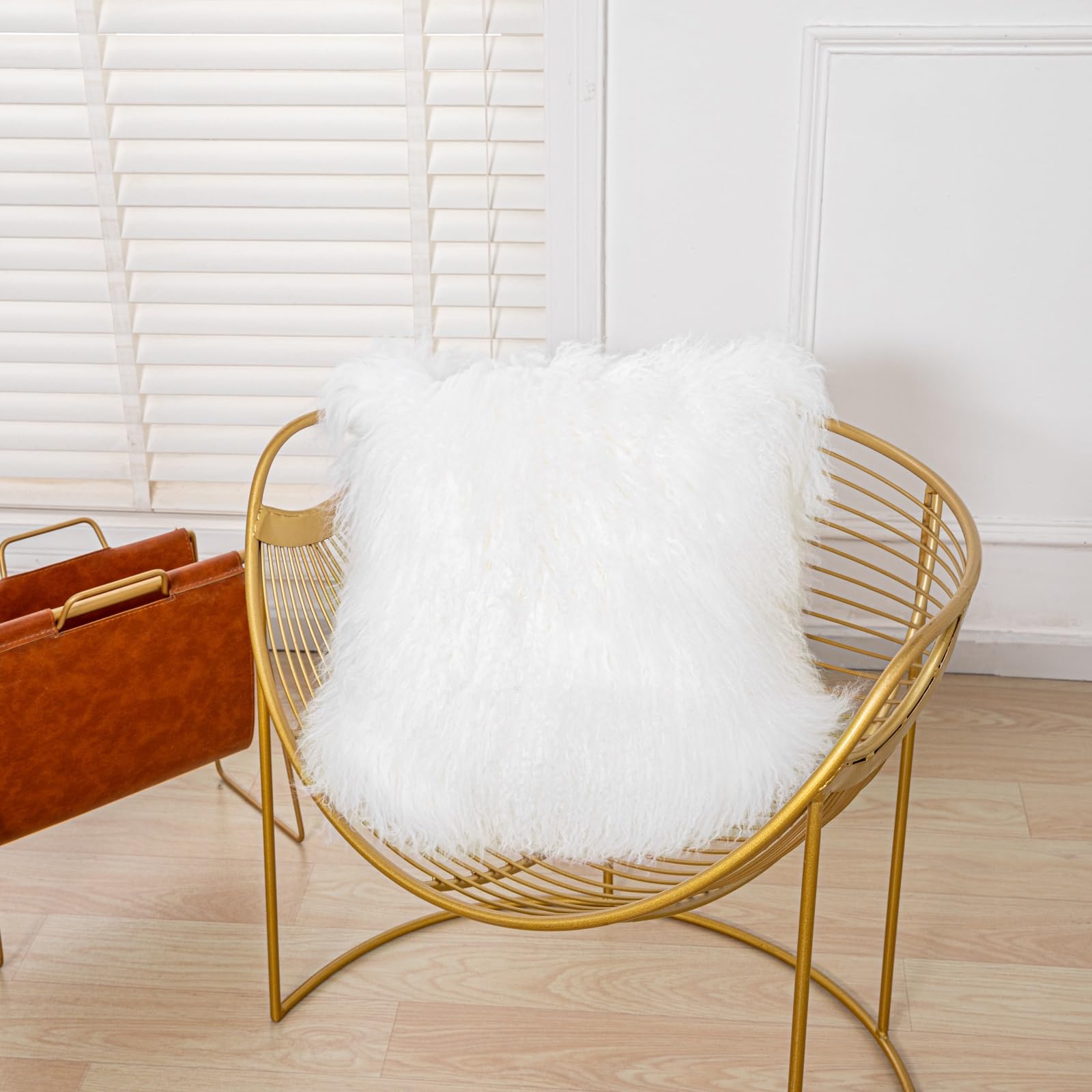 Amazon.co.jp: モンゴル産ラムファー スローピローカバー(16インチ x