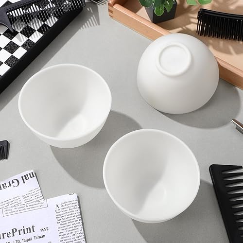 Miniatura 7 de minkissy 5 unidades de máscaras faciales de bricolaje, tazón de silicona para máscara de silicona, tazón de mezcla de barro, cuenco de silicona para