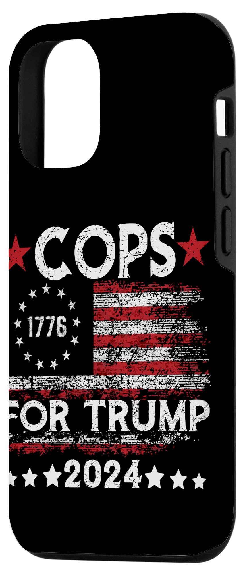 iPhone 14 Pro Cops for Trump 2024, Election USA Flag Pro Trump Supporter Case - Image 2