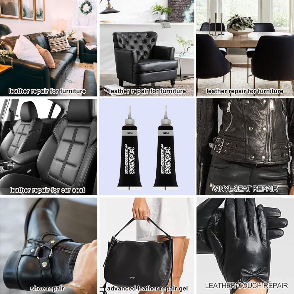 Reparatieset voor leer en , voor bank, meubels, autostoelen, bank, jas, handtas, riem, schoenen Reparatieset voor leer en , voor bank, meubels, autostoelen, bank, jas, handtas, riem, schoenen