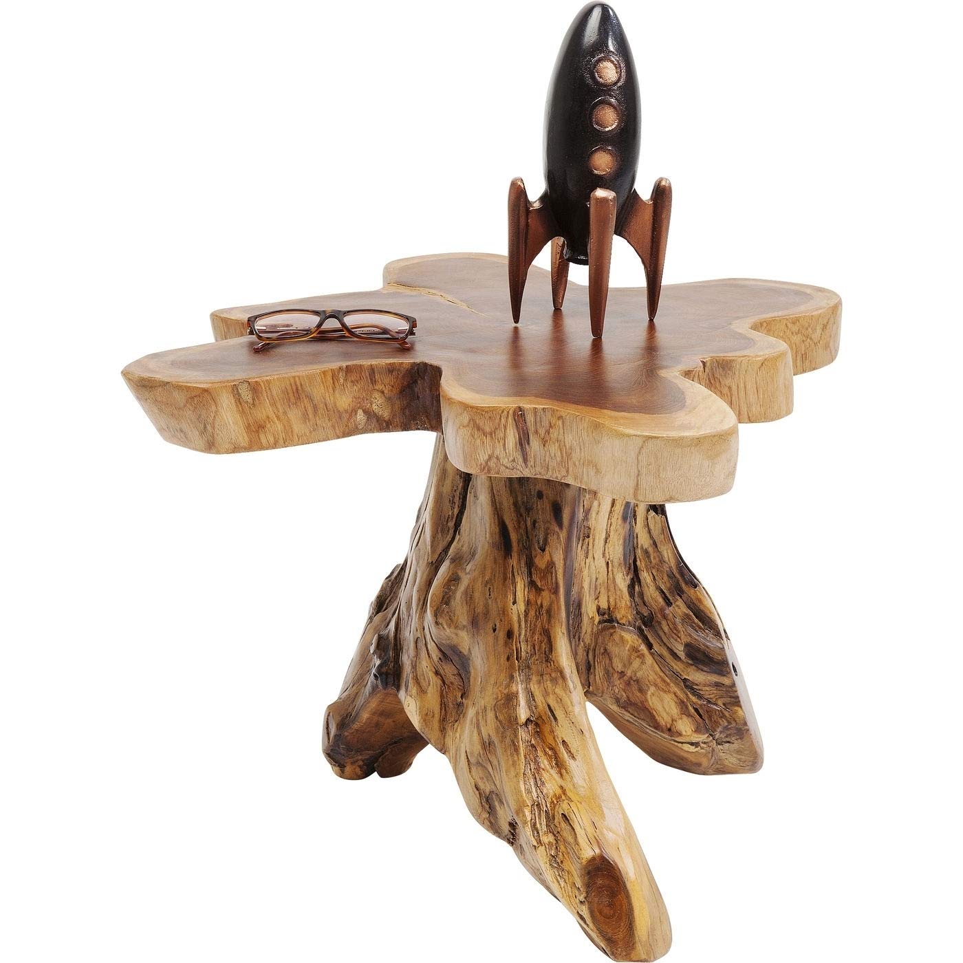 Kare Design tavolino Tree Big, marrone, grande, altezza 49-52cm. Diametro del ripiano 48-54cm, soggiorno, legno massello, tronco d`albero, pezzo ottimo