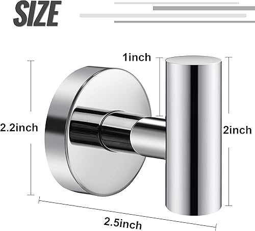 Miniatura 8 de Ganchos adhesivos para toallas, ganchos de acero inoxidable SUS 304 dorado cepillado, ganchos de pared resistentes e impermeables, ganchos