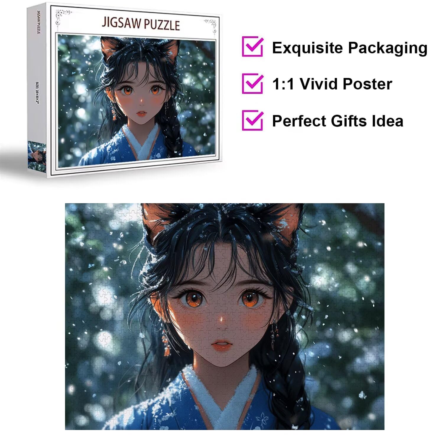 Puzzle 5000 elementów dla dorosłych, gry rodzinne, anime Girl, n-92