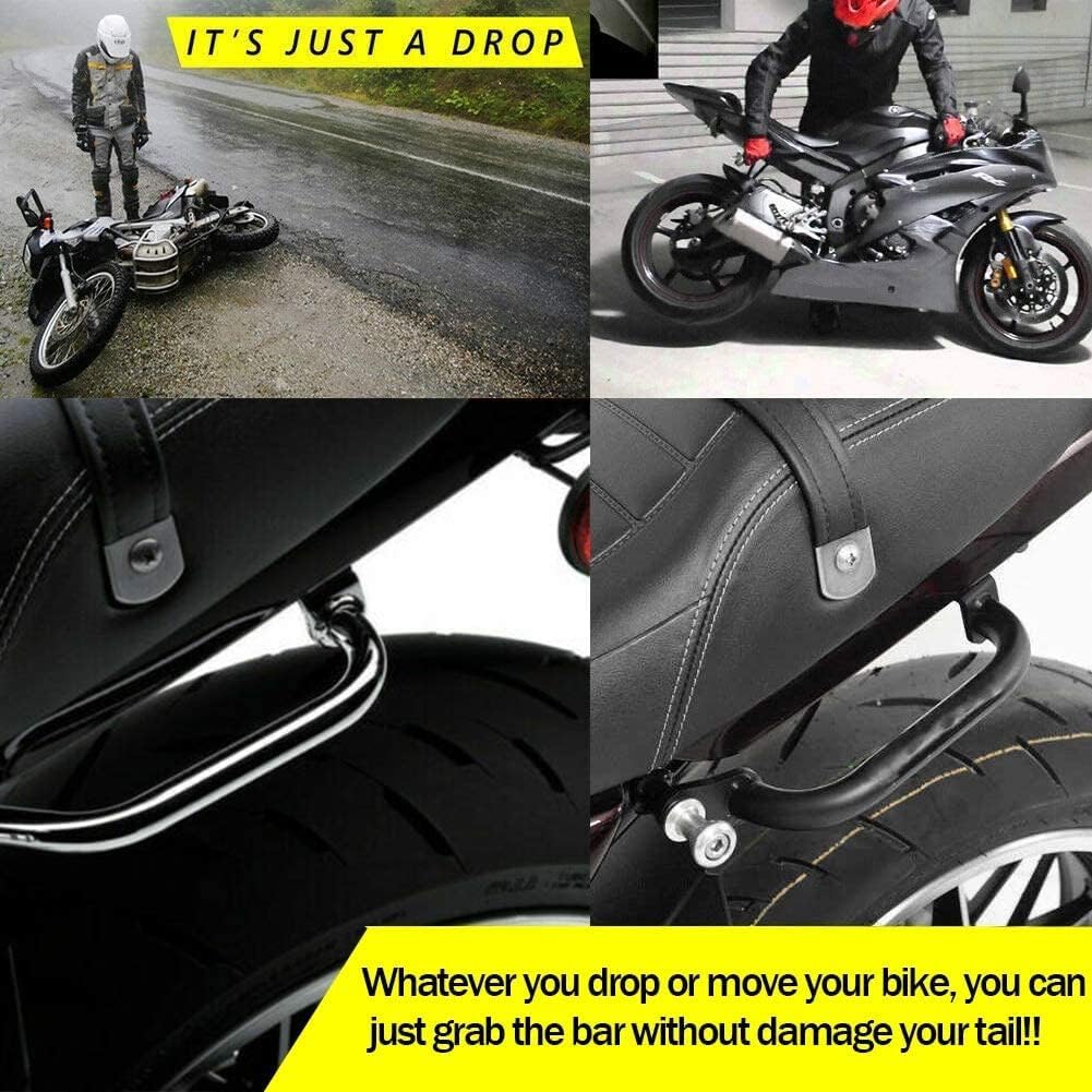 Motorrad-Stahl-Hintersitz-Beifahrer-Haltegriff Sitzschiene seitlicher Handlauf-Griffsatz Zubehör passend für Z900RS / ABS/SE/Cafe 2018 2019 2020 2021 2022 2023 2024 (Chrom)