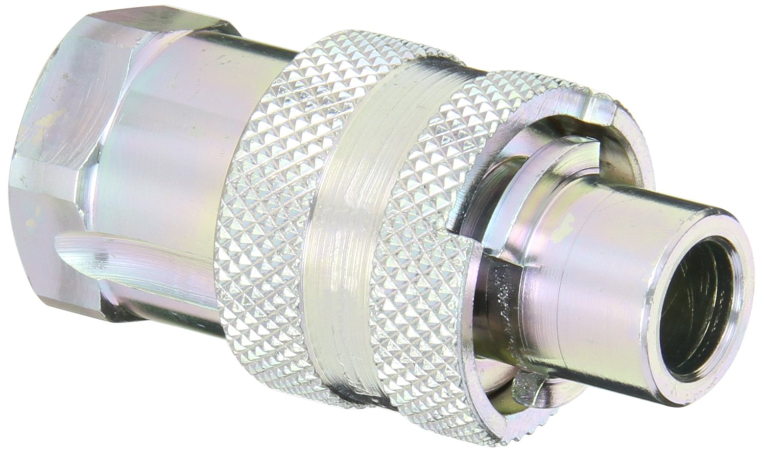 Dixon Valve N4F3 Steel Bowes Interchange Pneumatic Fitting, Nipple, 1/2" Coupling x 3/8" - 18 NPTF Female Thread