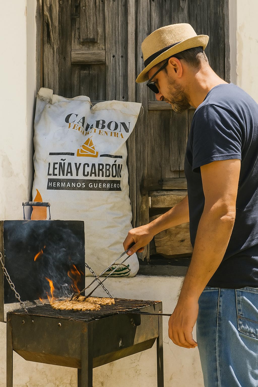Carbón Vegetal Barbacoa. Saco 14,5 Kgs. Se elabora, con Maderas Que provienen de la tala sostenible de la península ibérica, como Son la Encina y el Olivo. Barbacoa carbón.