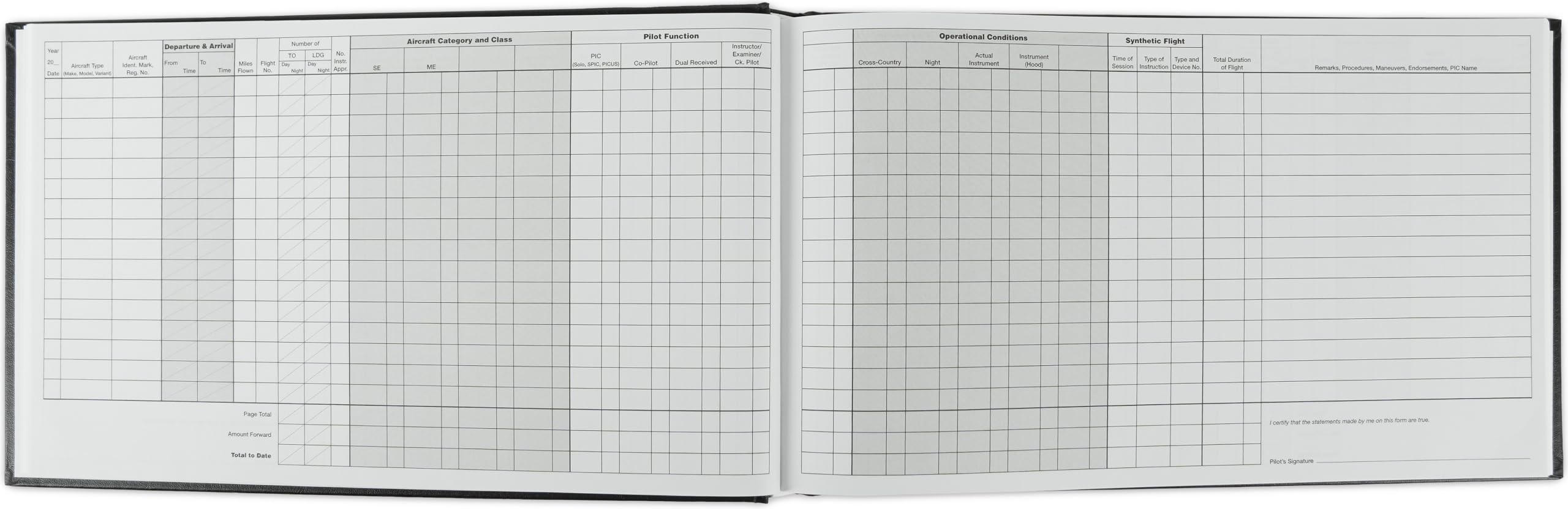 The Standard Pilot Master Log: Asa-sp-6 (Standard Pilot Logbooks)