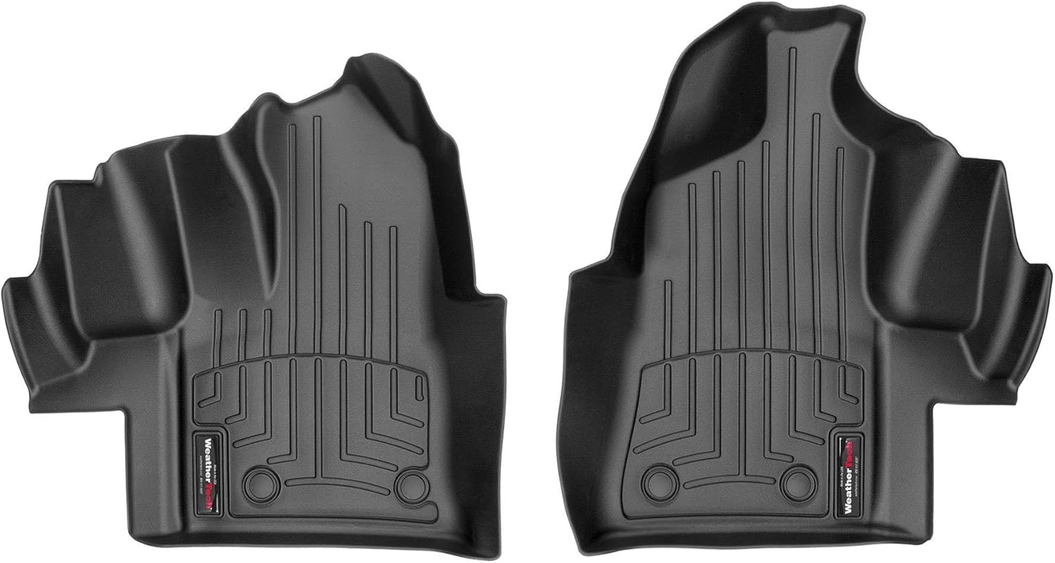 WeatherTech Custom Fit FloorLiners for Ford Transit - 1st Row (449751V), Black