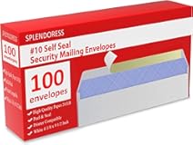 &num;10 Envelopes Letter Size Self Seal &vert; 100 Business Mailing Security Peel and Sealing Envelope &vert; 100&percnt; Tinted &vert; no 10 White Windowless Legal Regular Plain Envelops Pack &vert; 4-1&sol;8 x 9-1&sol;2 Inches &vert; 24 LB