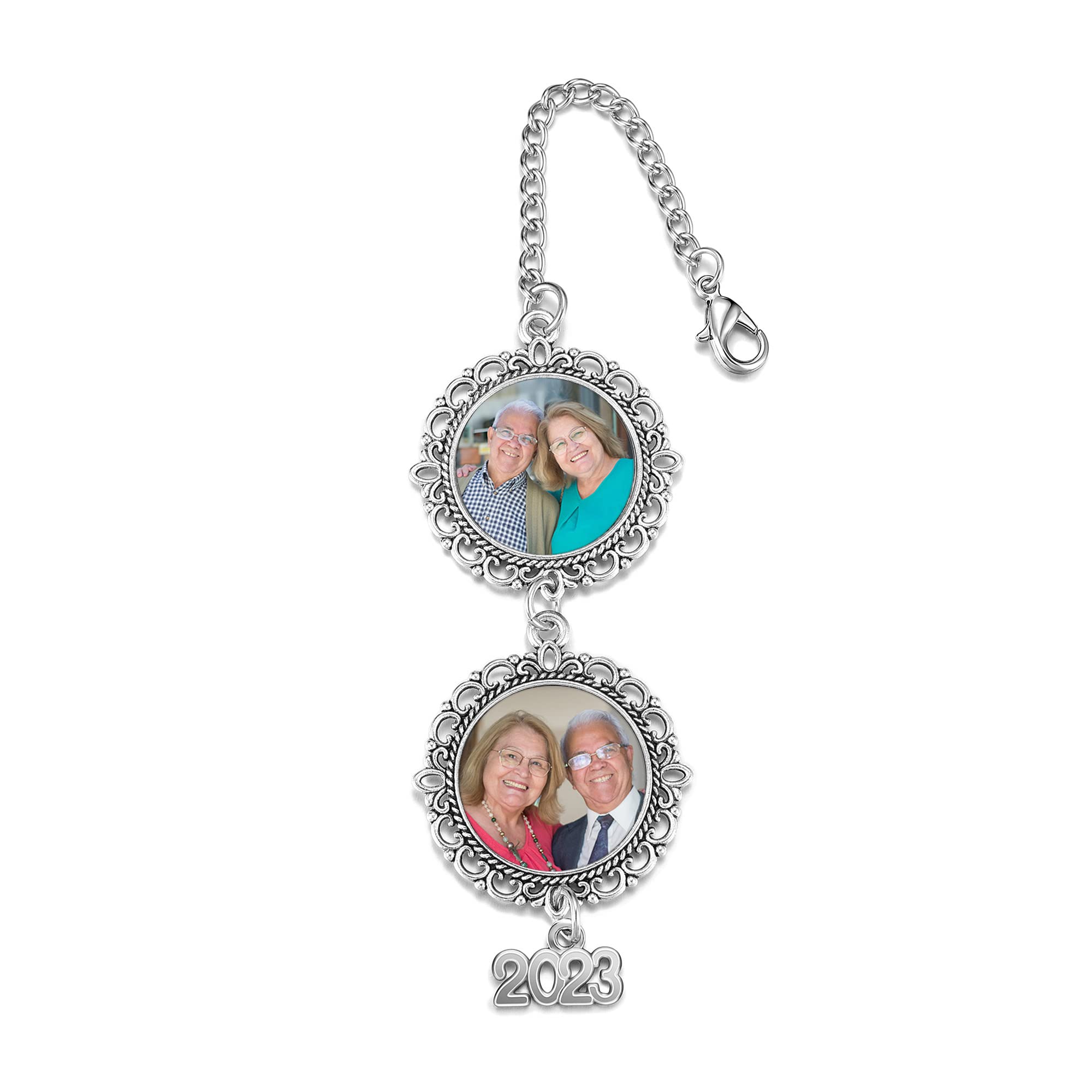 BOPREINA Custom Graduation Gift Memory Graduation Cap Tassel Class of 2023 Memorial Photo Chain Graduation Cap Charm Personalized Photo Charm for Ceremony Picture Decoration