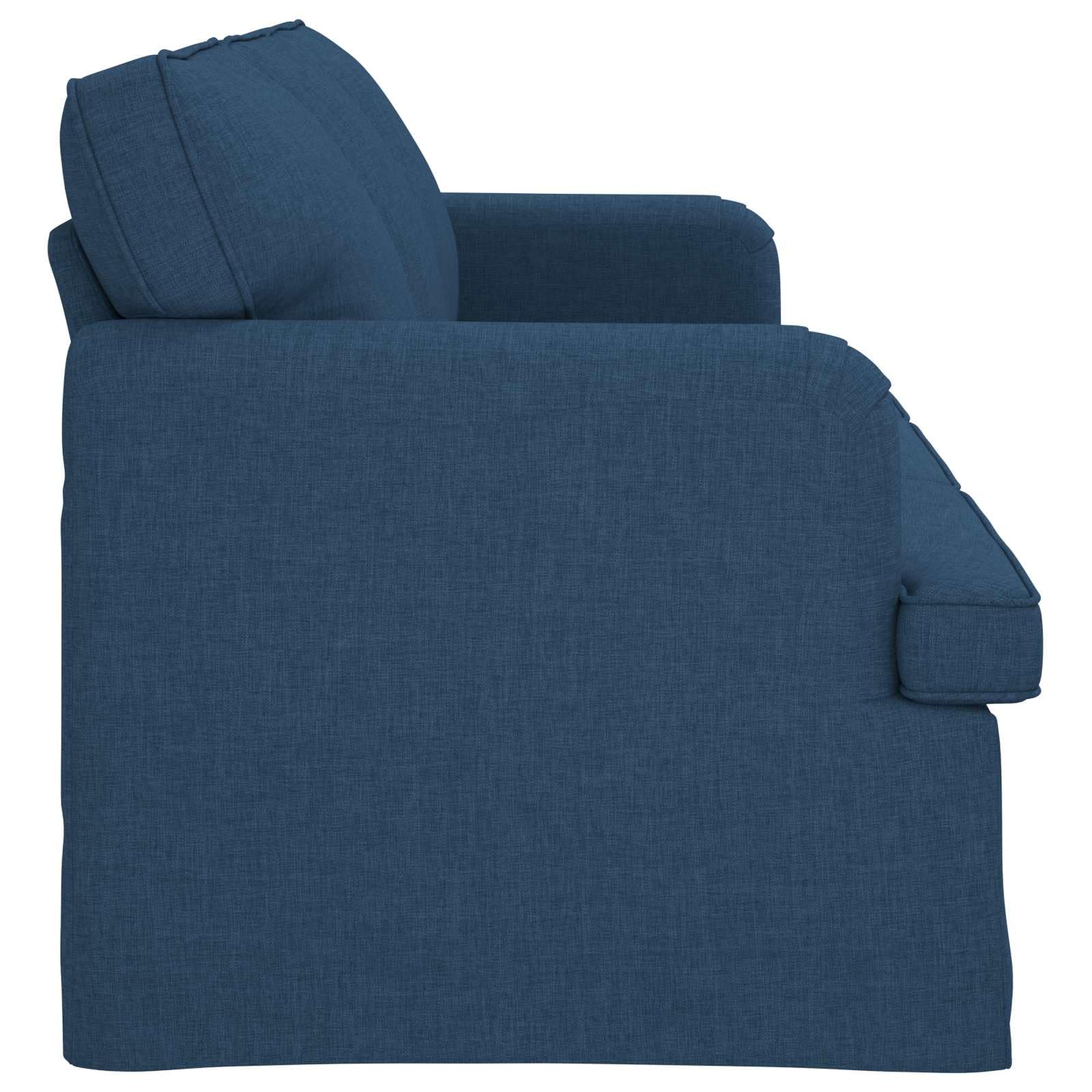 vidaXL Divano Blu 201 x 80 x 85 cm Tessuto, Divano Moderno, Design Rettangolare, Tessuto Imbottito, Struttura Metallica, Seduta ergonomica, Arredamento Minimalista