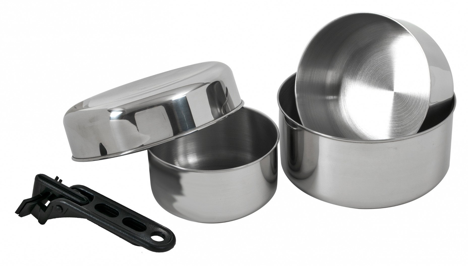 Relags Biwak ', 2 Set de casseroles en Acier Inoxydable Argenté Taille Unique