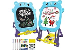 Toddlers Easels for Chalk Drawing with Magnetic Letters and Numbers