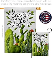 Vista 4 de Breeze Decor Cactus Life House Bandera Regional Suroeste Desierto País Suculenta Decoración de Área Particular Banner Pequeño Jardín Patio Regalo