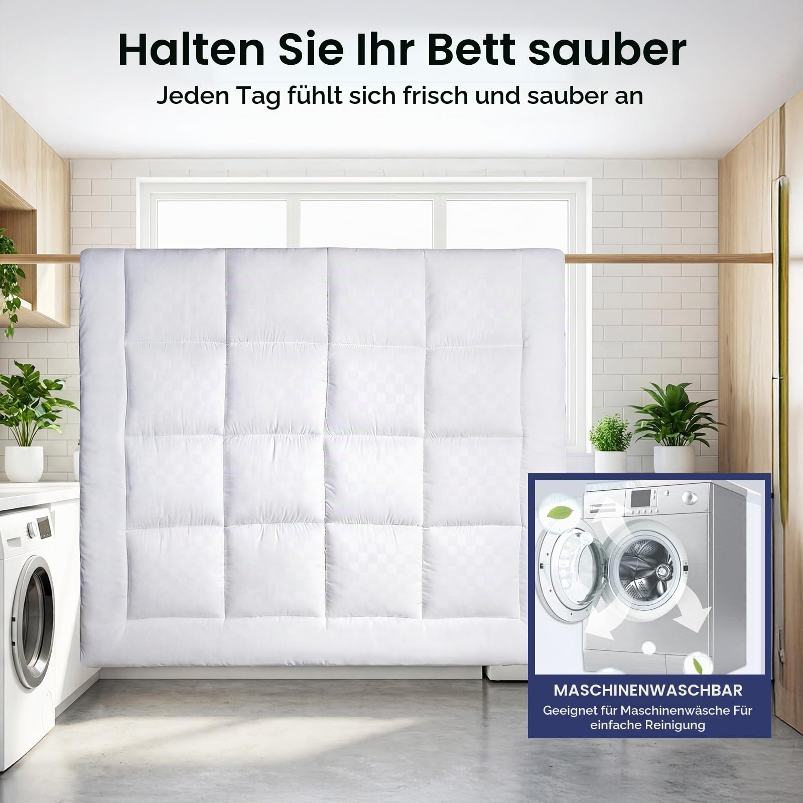 Matratzentopper 180x200cm, 1000gsm Ultraweich Premium Matratzen Topper | mit 4 Anti-Rutsch-Ecklaschen, Premium Hypoallergene, Maschinenwaschbar