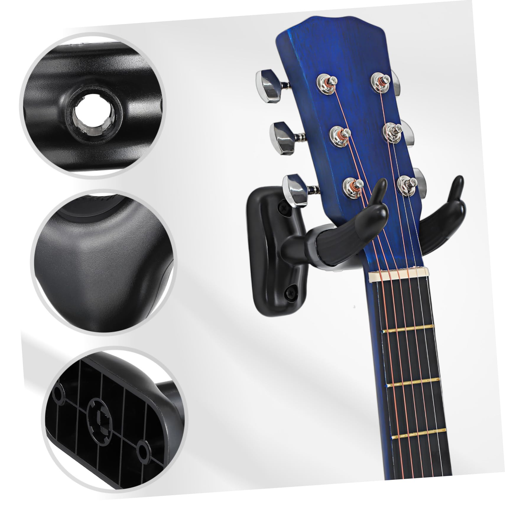 PartyKindom haczyk do gitary gitara akustyczna Ściana stojaka gitarę hak do gitary hak ścienny do gitary uchwyt gitarę ścienny nawias Ukulele przyłączać stojak gitarę PC i silikon