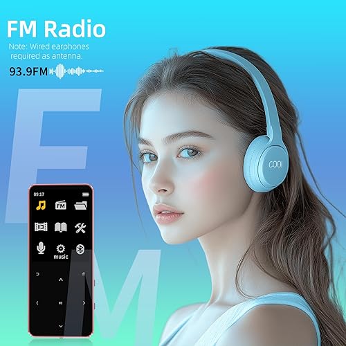 Miniatura 2 de Mp3 Player Bluetooth with Speaker,HiFi Sound Music Player with Bluetooth,FM Radio, Recorder, E-Book, Support up to 128GB  Portable Digital Mp3 for