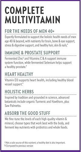 Miniatura 8 de Tabletas multivitamínicas para hombres de más de 40 años uso diario de New Chapter 370 1 1