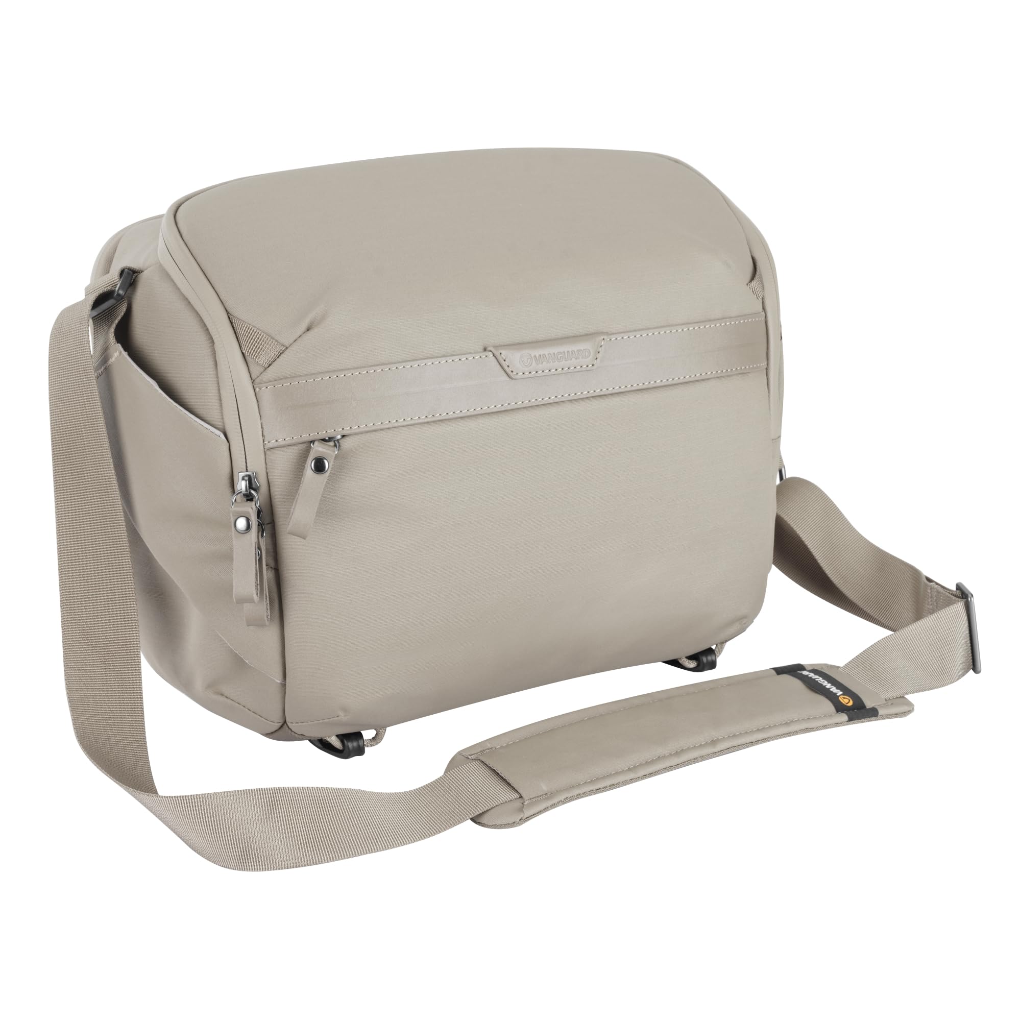 VANGUARD VEO Metro S7L Camera &amp; Everyday Shoulder Bag (Cream) – Fits Full-Frame Camera with 2 Lenses (Up to 70–200mm f/2.8), 11" Tablet Sleeve, Removable Dividers, Weather-Resistant Design
