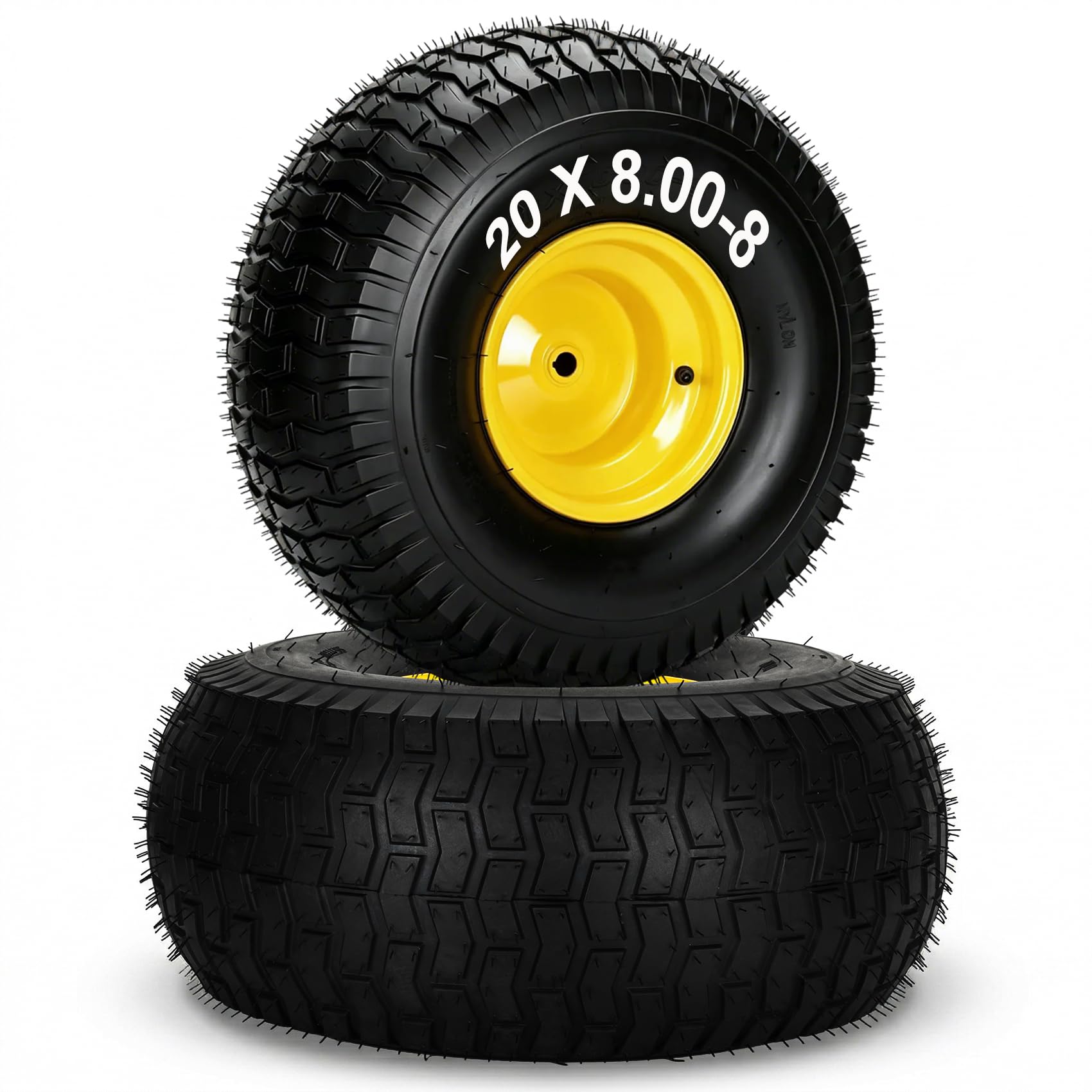 Photo 1 of 2Pcs 20x8.00-8 Rear Tire and Wheel Assemblies, Not D-Axel Wheel