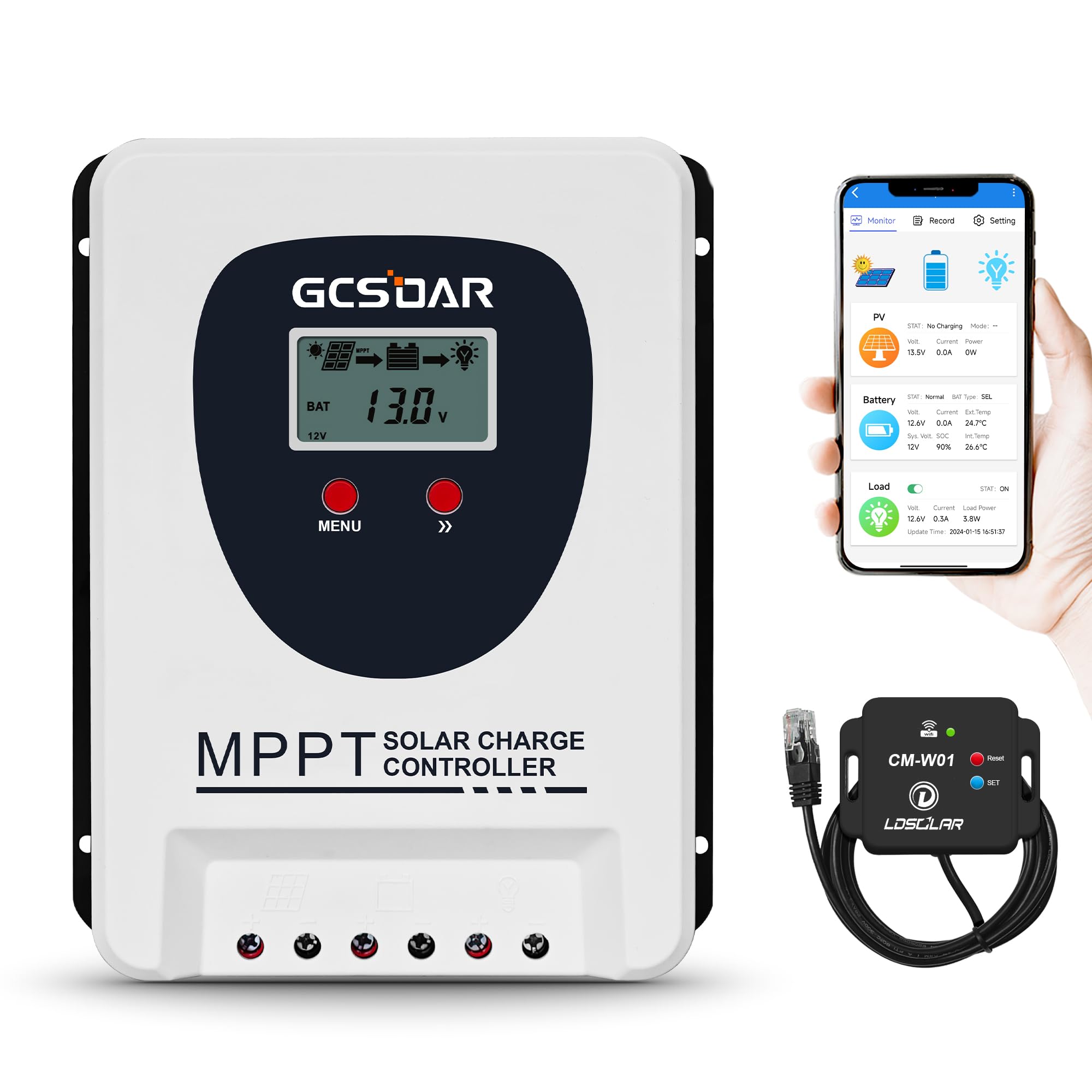 Contrôleur de charge solaire MPPT 60A WiFi pour l'autonomie en van et chalet