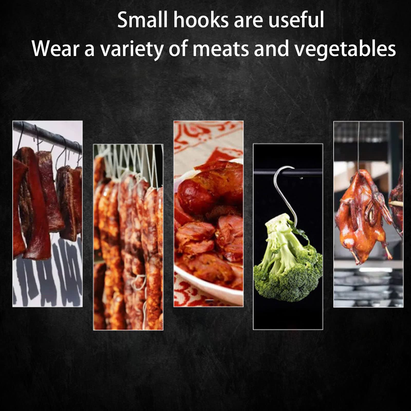 Lot De 20 Crochets à Viande En Acier Inoxydable Pour Fumage Et Boucher