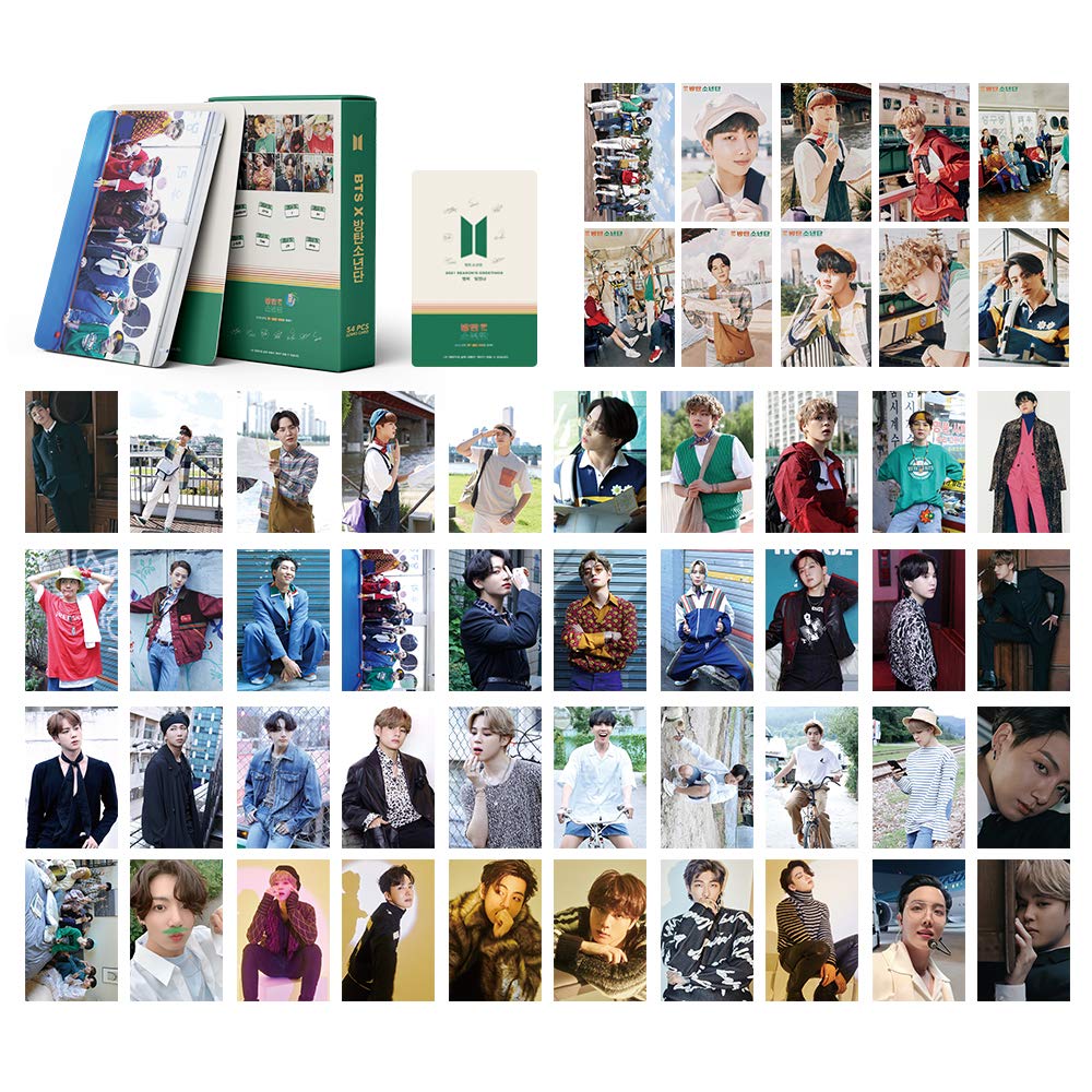 BTS LOMO Cards 54Pcs BTS 2021 Season's Greetings Cards Map of the