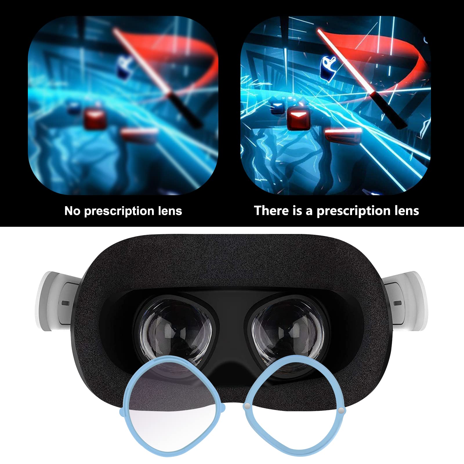 Amazon | [Esimen] 適用Quest 2/Quest 3S用の度付きレンズ, Quest 2