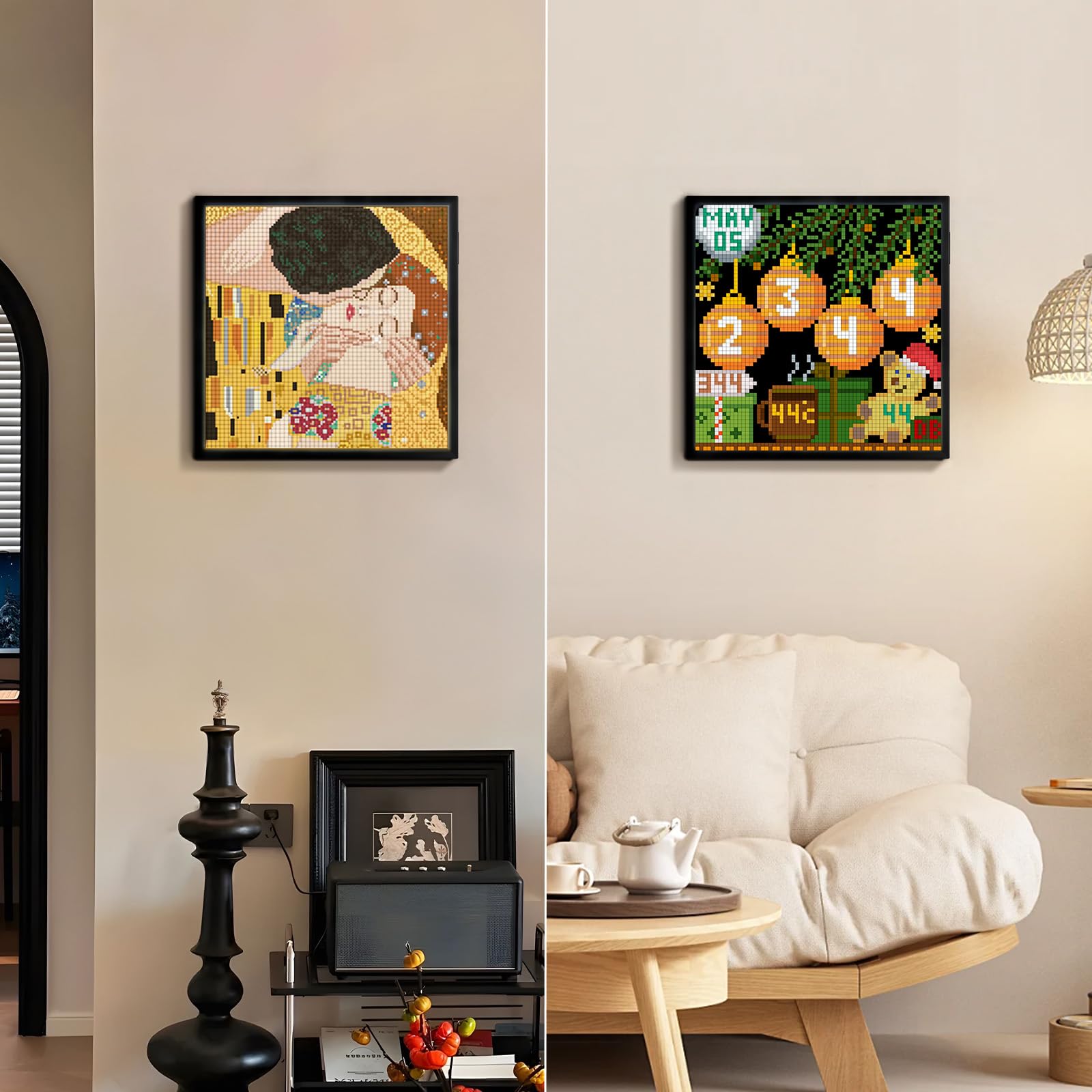 Divoom Pixoo-64 WiFi Pixel Art Display mit einem 64x64 LED Panel, einzigartige Beleuchtungsdekoration mit App-Steuerung