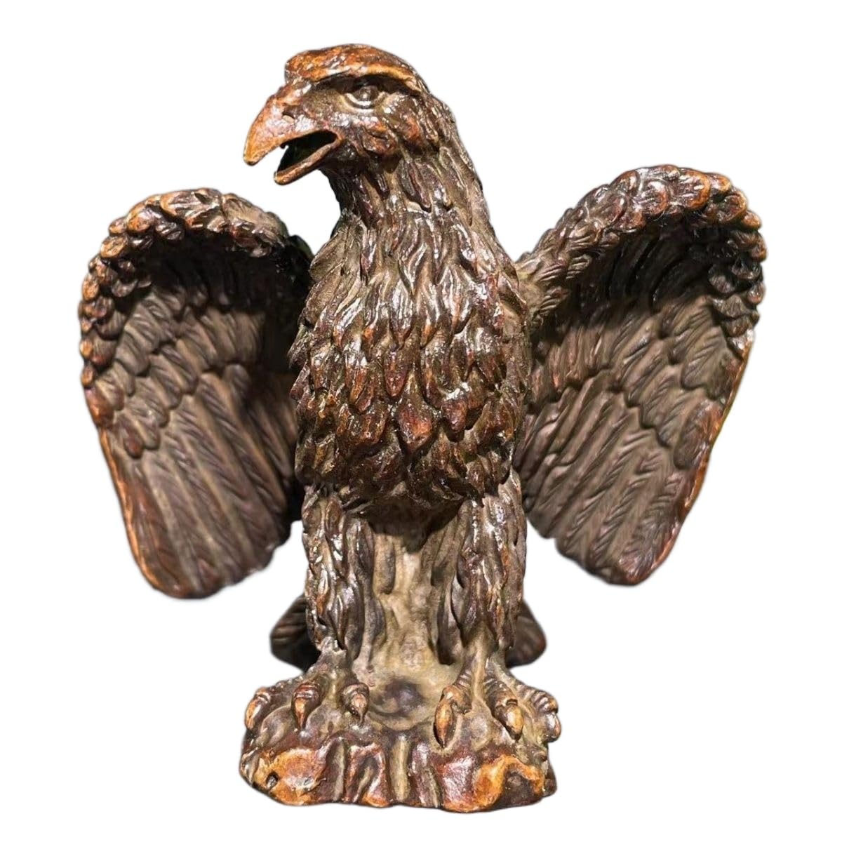 NGDFGR Brass Eagle Model Miniature Figurines,Animals Bird Statue Sculpture Desktop Ornament Home Bonsai Landscaping Sand Table Car Decor Accessories Study Paperweight