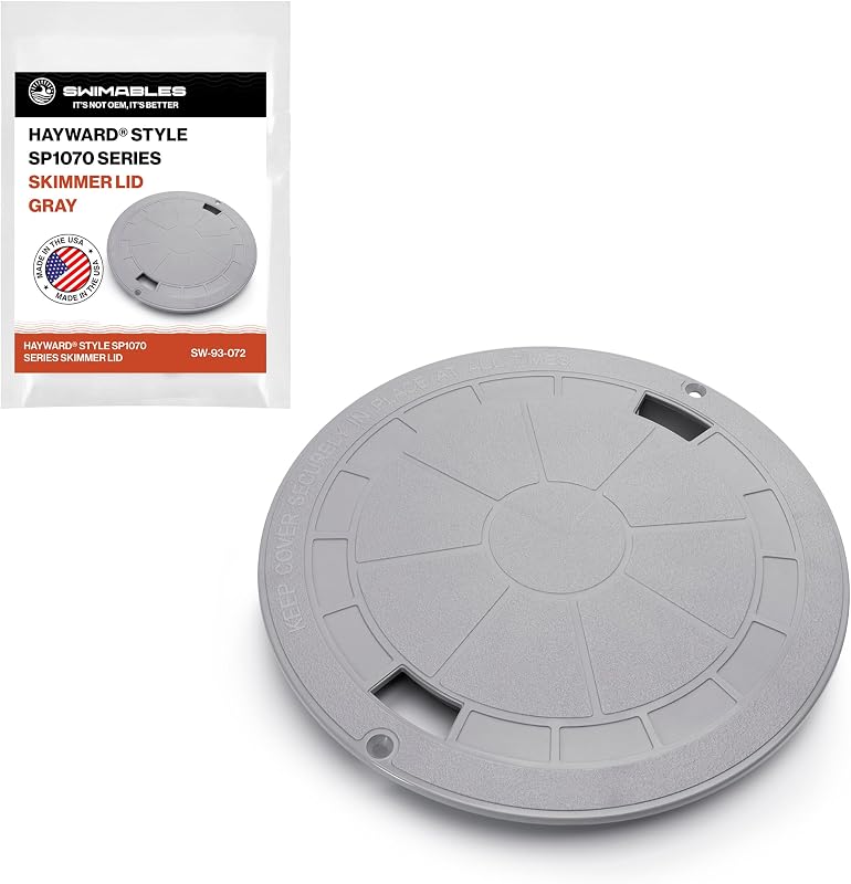 SP1070 Skimmer Lid - Pool Skimmer Lid Cover Compatible with Hayward SP1070, SP1071, SP10712S – SP1070C Lid Replacement - Universal Pool Skimmer Lid & Deck Lid for Inground Pools - Gray