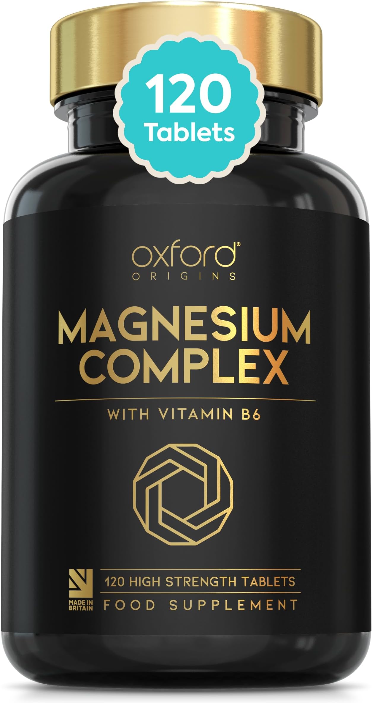 Advanced Magnesium Complex with Vitamin B6 | Made in the UK | Magnesium Supplements for Restless Leg Syndrome Relief, Leg Cramps & Sleep | Mag Citrate, Oxide & VIT B6 | 120 Capsules