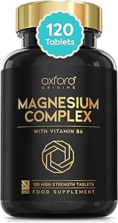 Advanced Magnesium Complex with Vitamin B6 | Made in The UK | Magnesium Supplements for Restless Leg Syndrome Relief, Leg Cramps & Sleep | Mag Citrate, Oxide & VIT B6 | 120 Capsules