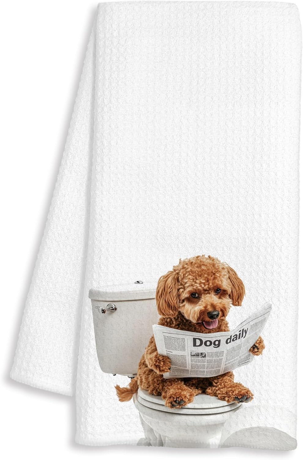 Cute Poodle Gifts Bathroom Hand Towels - Funny Dog Bathroom Decor Towel, Funny Animal Hand Towels for Restroom Decor, Poodle Gift for Women, Dog Lover Gifts, 16×24 Inches