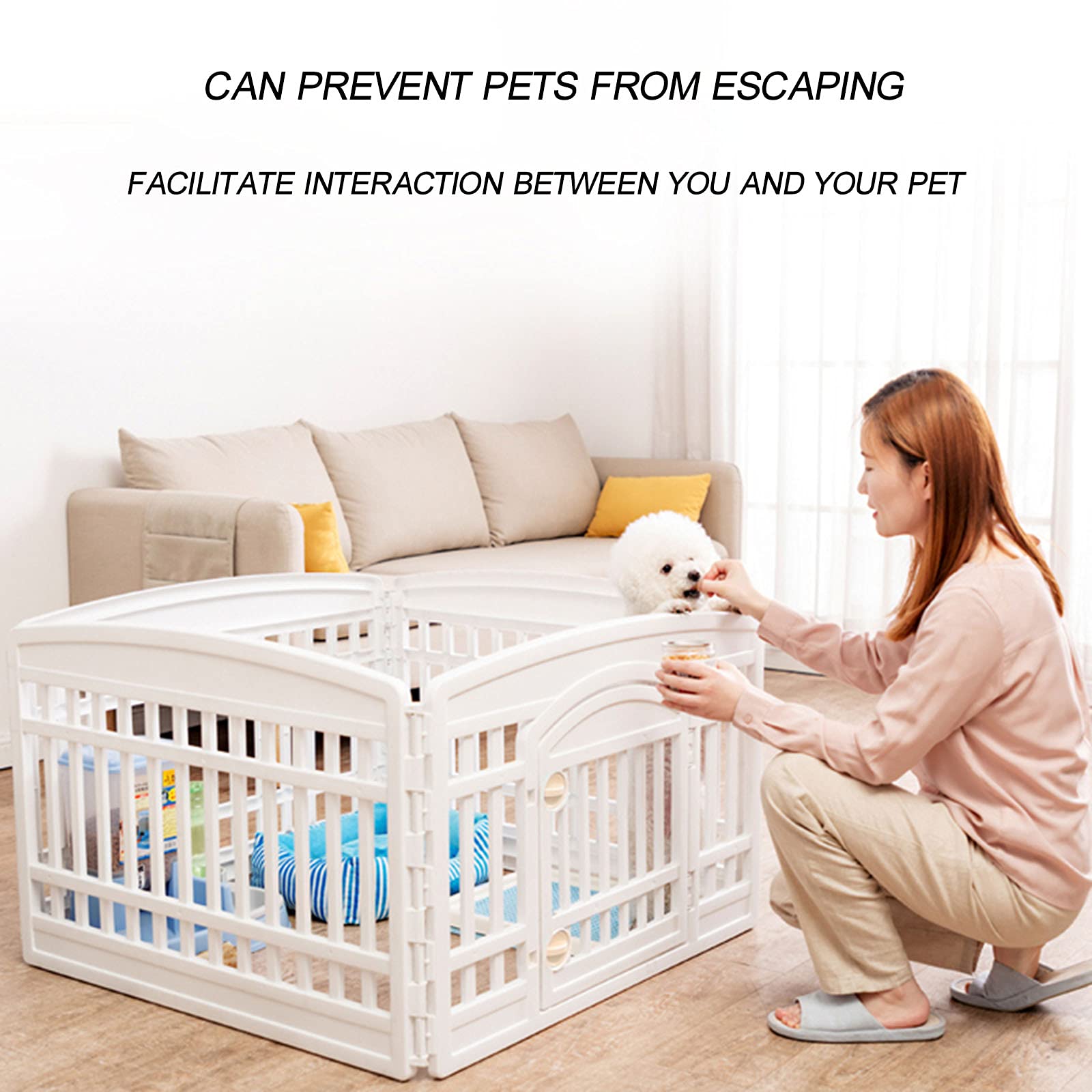 Amazon | パピーペン 犬用ベビーサークル - 子犬用ベビーサークル、4 