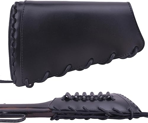 Miniatura 5 de Tas Trost Munición de culata de rifle de cuero de vaca de grano completo con soporte de cartucho para .45-70 308 30-06, manga de munición cosida a