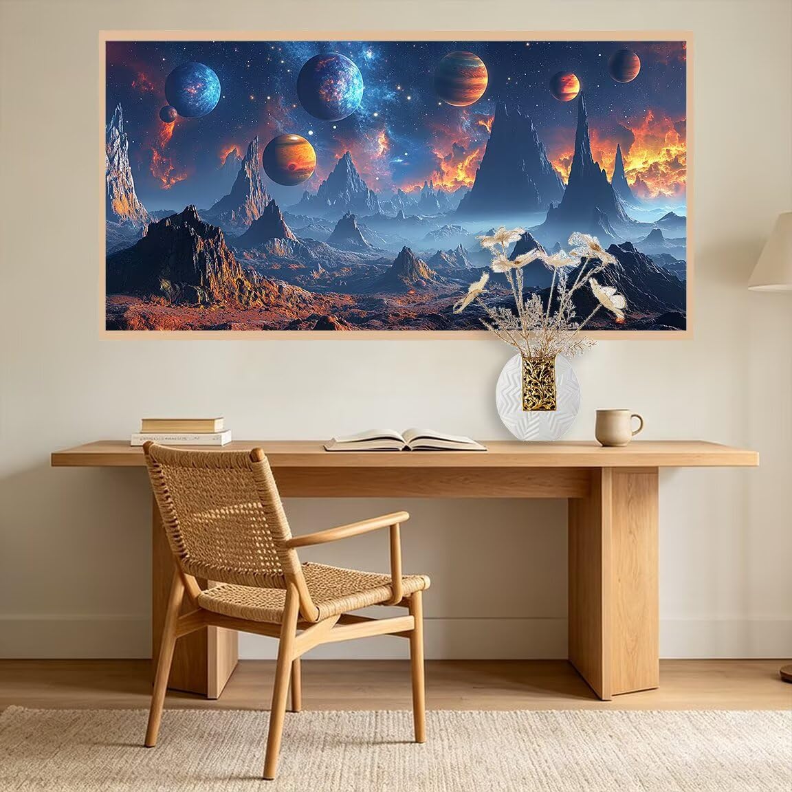 Diamond Painting Planet, Diamond Painting Erwachsene Groß 180x90cm -0386