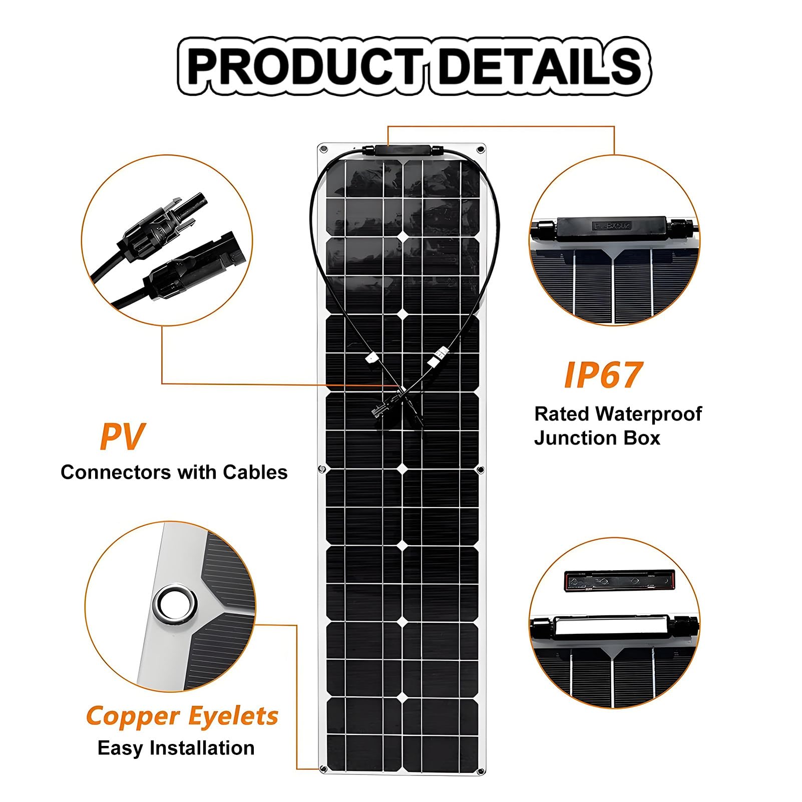 Pannello Solare Flessibile 400 W Modulo Fotovoltaico Monocristallino 18 V Regolatore Solare 40 A per Sistemi off-Grid Camper Roulotte Barche Tetti Superfici Irregolari 2 * 400W